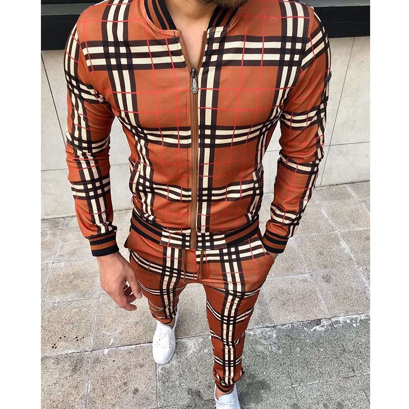 Men's Plaid Tracksuits
