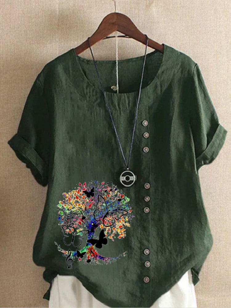 Music Notes Butterfly Blouse