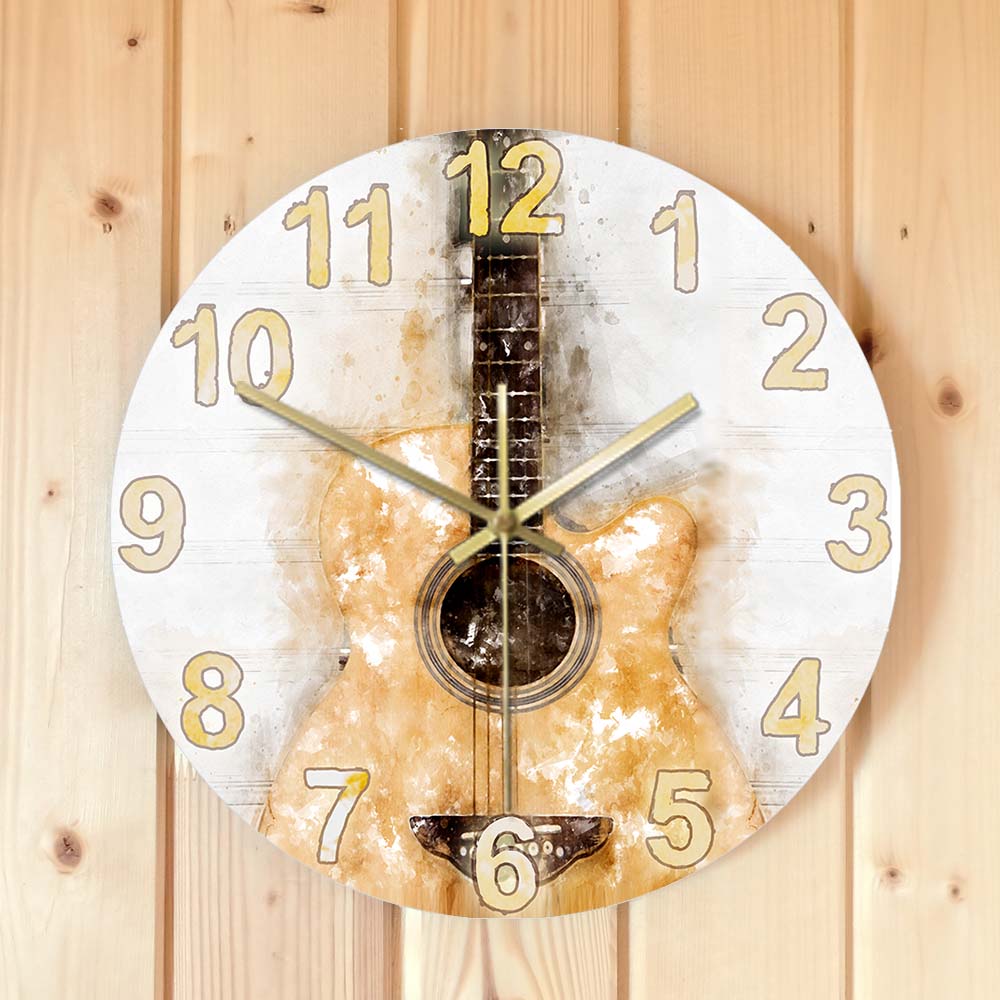 Acoustic Guitar Wall Clock