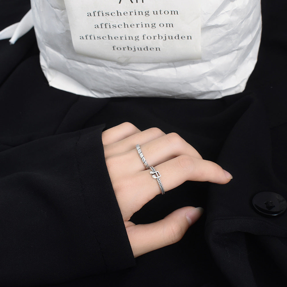 Music Notes 925 Silver Ring