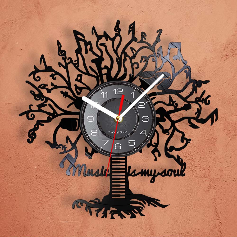 Music Is My Soul Tree Wall Clock