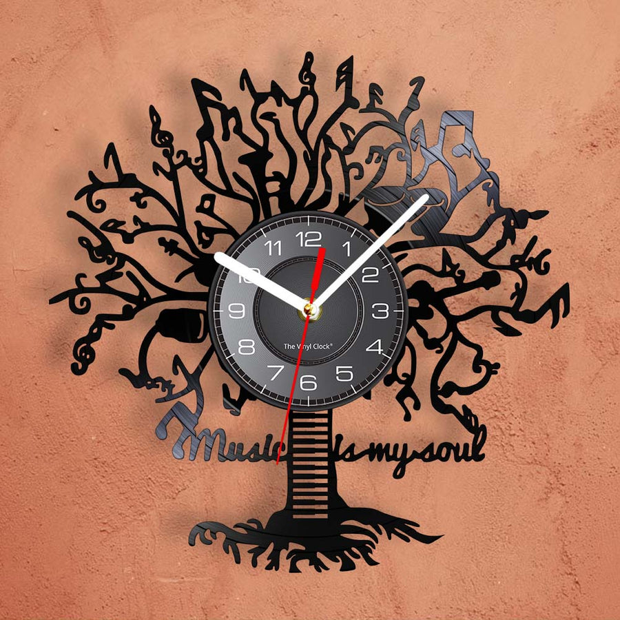 Music Is My Soul Tree Wall Clock