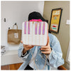 Pink Piano Keys Iridescent Chain Bag