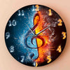 Water/Fire Treble Clef Wall Clock - { shop_name }} - Review