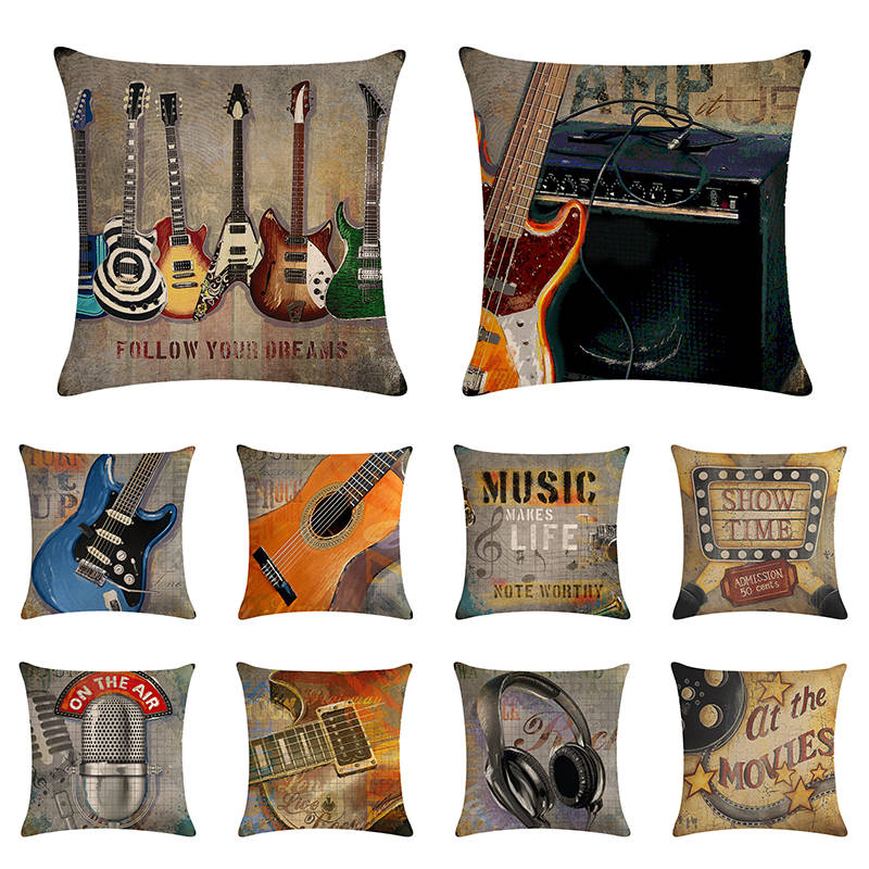 Music Guitar & Movie Pillowcase