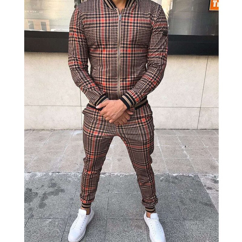 Men's Plaid Tracksuits