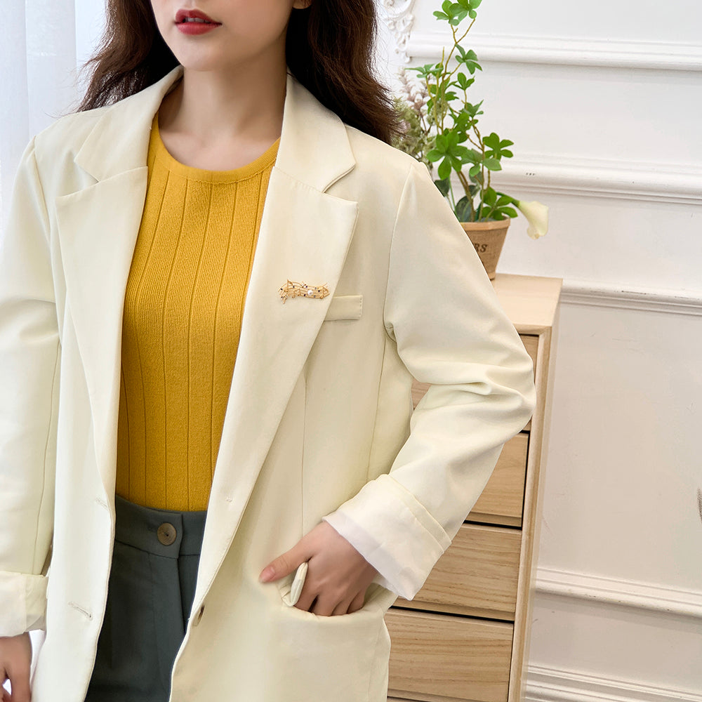 Luxury Music Note Star Brooch