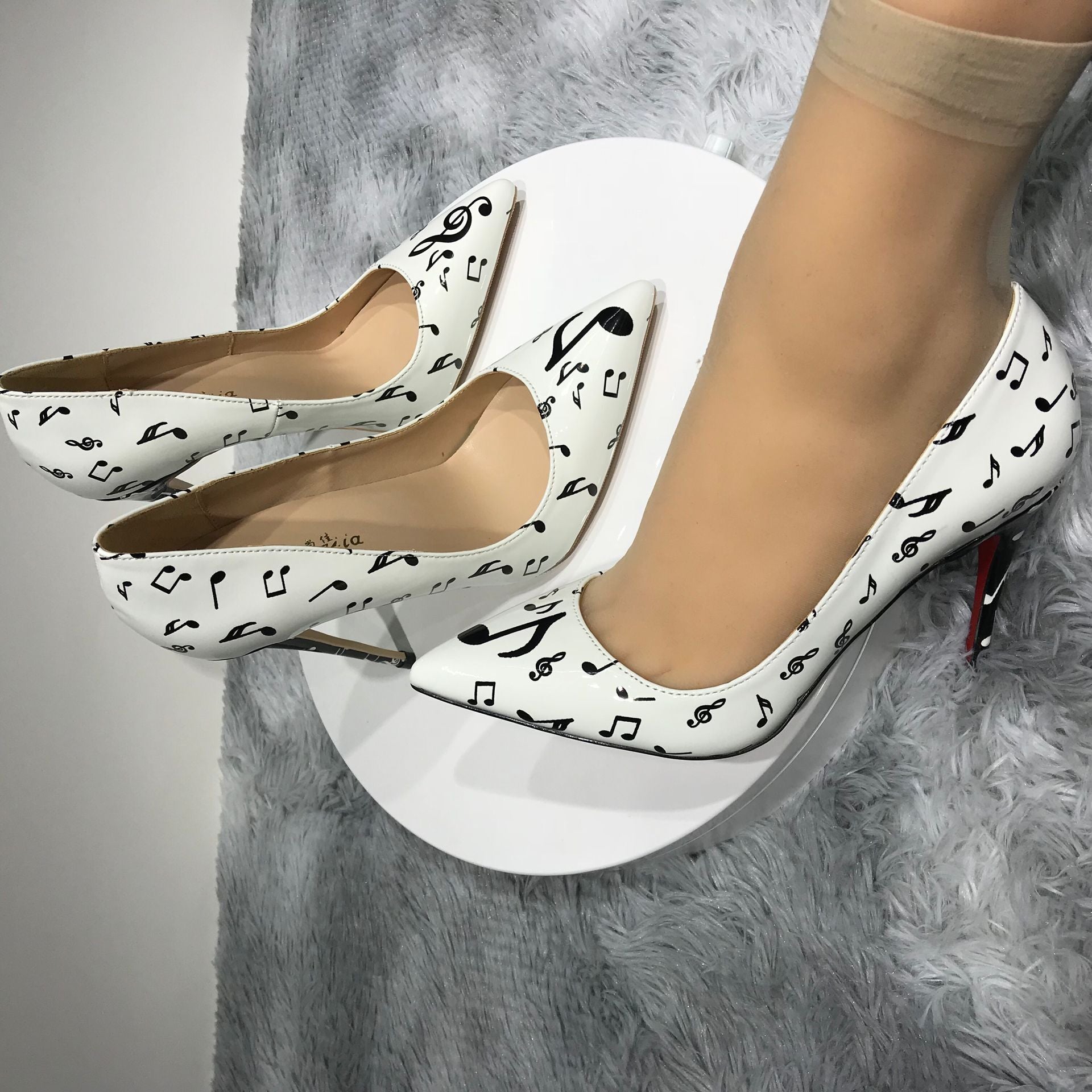 Music Notes Stiletto High Heels