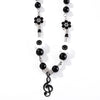 Black Bead Music Necklace