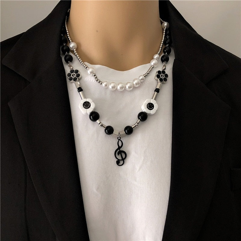 Music Style Smiley Necklace