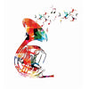 Colorful French Horn Wall Art