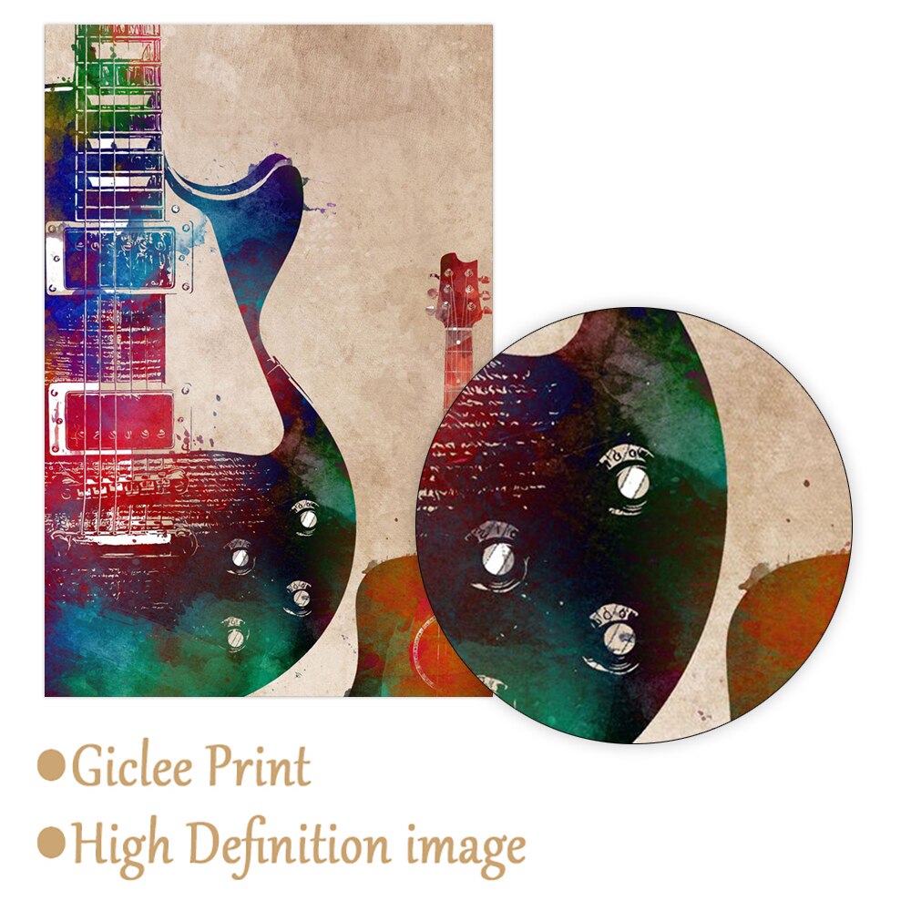 Colorful Music Instruments Poster