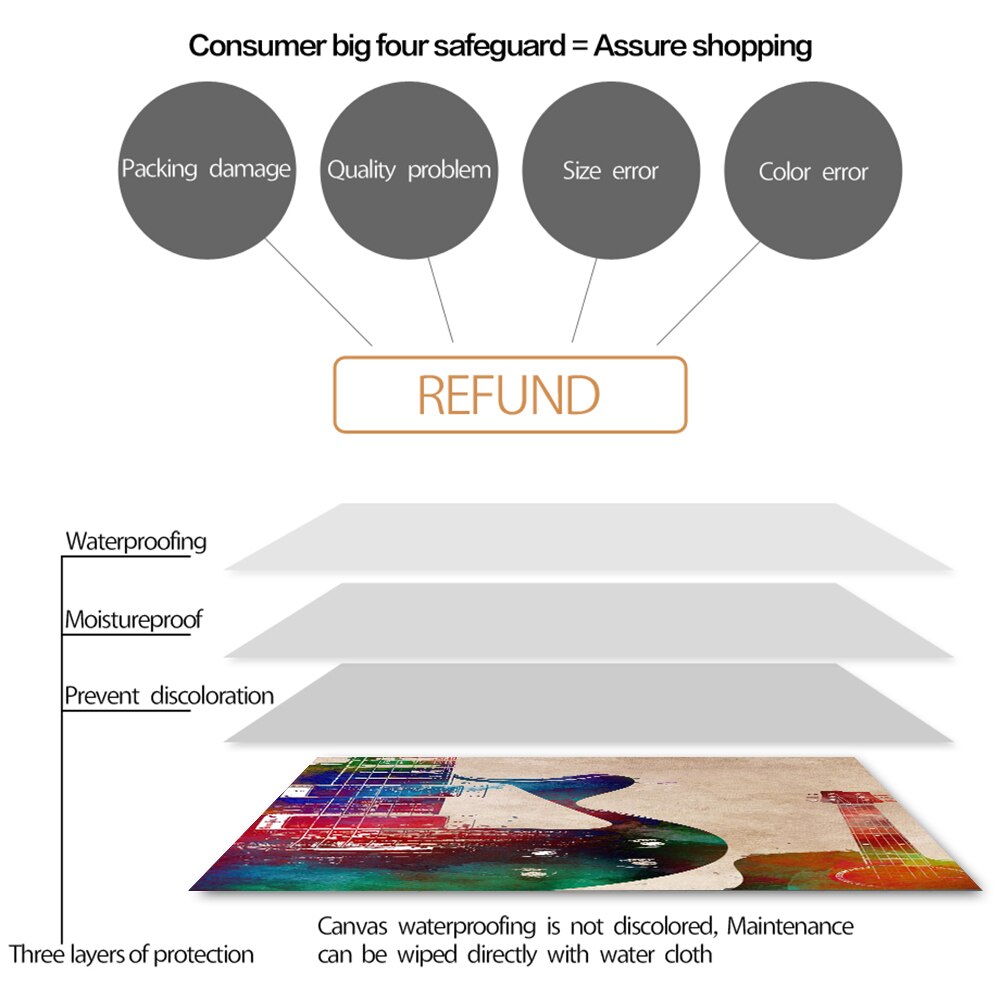 Colorful Music Instruments Poster