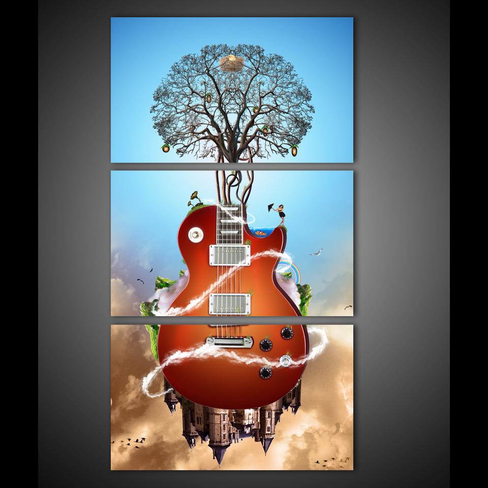 3 Pieces Fantasy Guitar Canvas Art - { shop_name }} - Review