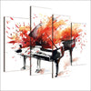 4 Pieces Abstract Piano Canvas Art - { shop_name }} - Review