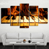 5 Pieces Burning Piano Canvas Art - { shop_name }} - Review
