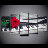 5 Pieces Red Rose Piano Canvas Art - { shop_name }} - Review