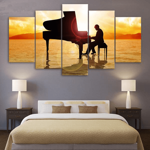 5 Pieces Classical Piano Canvas Art