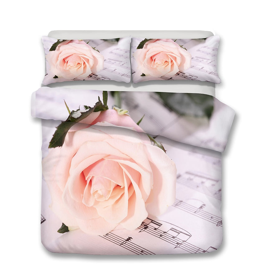 Rose Musical Note Bedding Set
