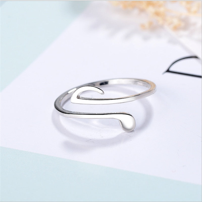 Free - Silver Music Notes Ring
