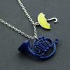 French Horn Umbrella Pendant Necklace