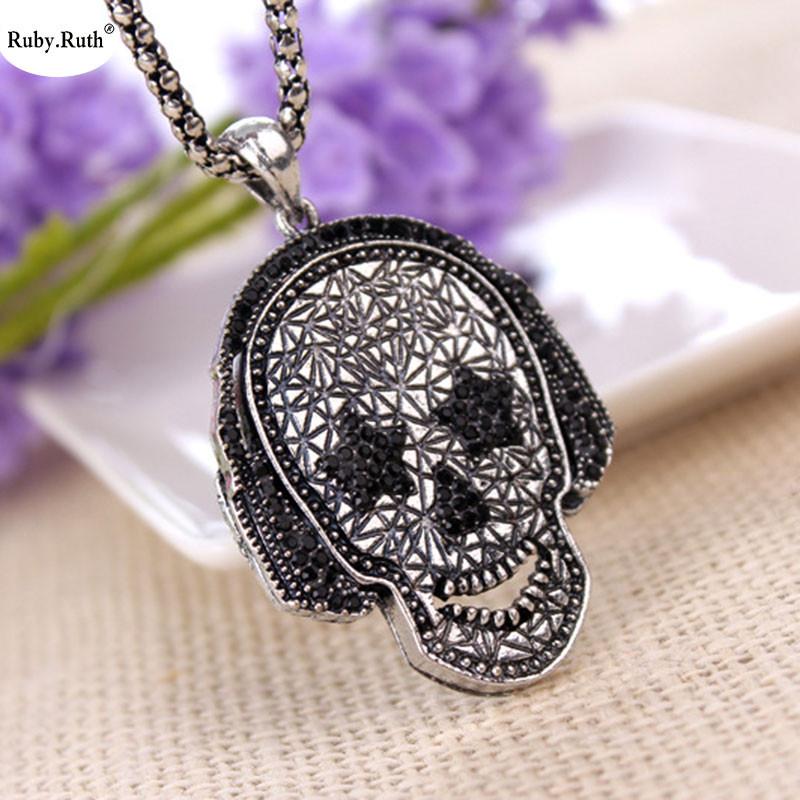 Skull Skeleton Music Headphones Pendants Necklaces