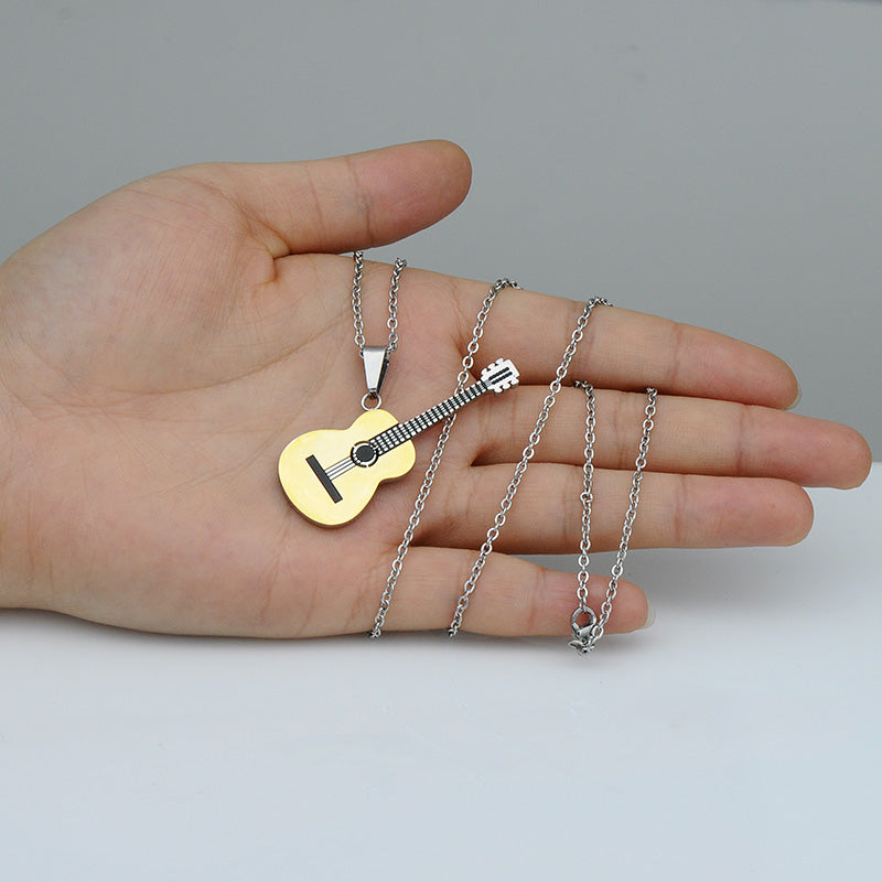 Stainless Steel Guitar Necklace