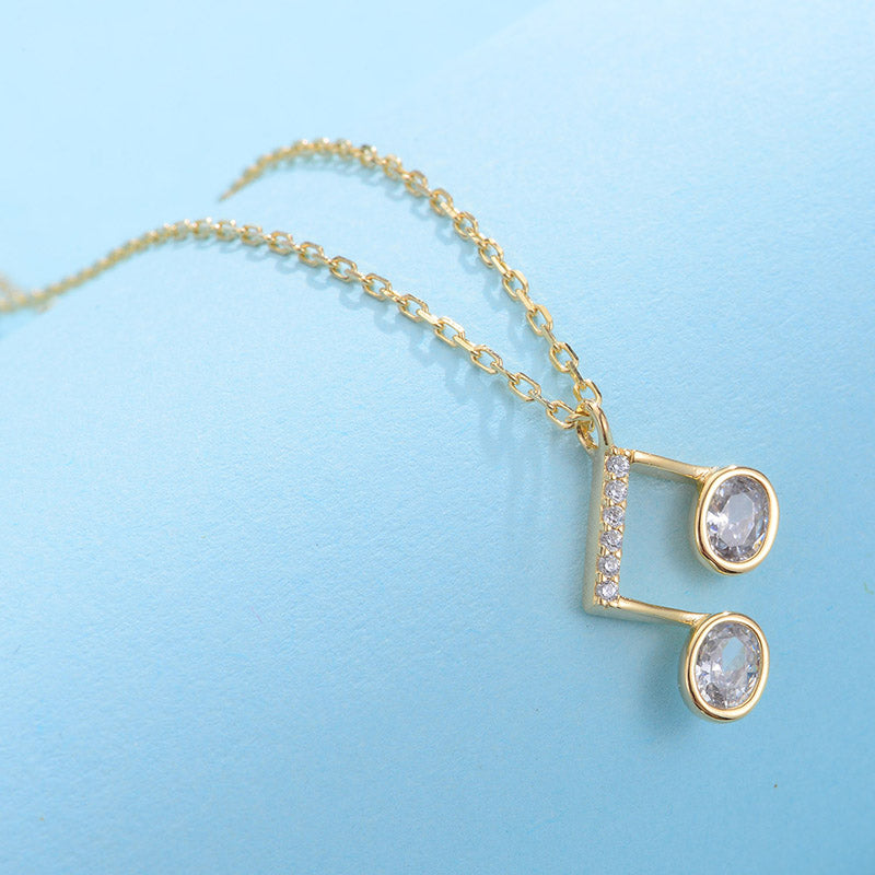 Crystal Beam Note Pendant Necklace - Artistic Pod Review