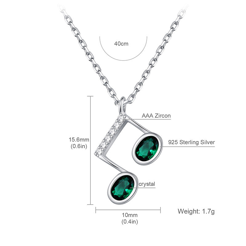 Crystal Beam Note Pendant Necklace - Artistic Pod Review