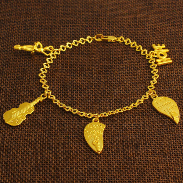 Gold Plated Music Bracelet