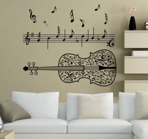 Music Notes Violin Wall Sticker