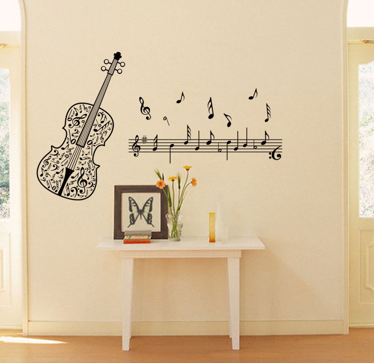 Music Notes Violin Wall Sticker