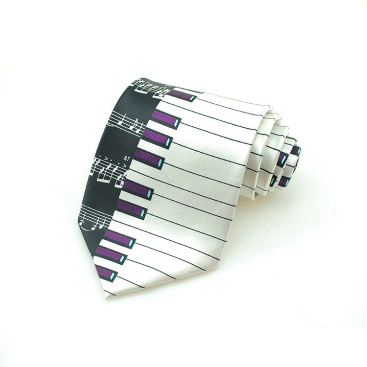 Polyester Woven Classic Music Note Necktie