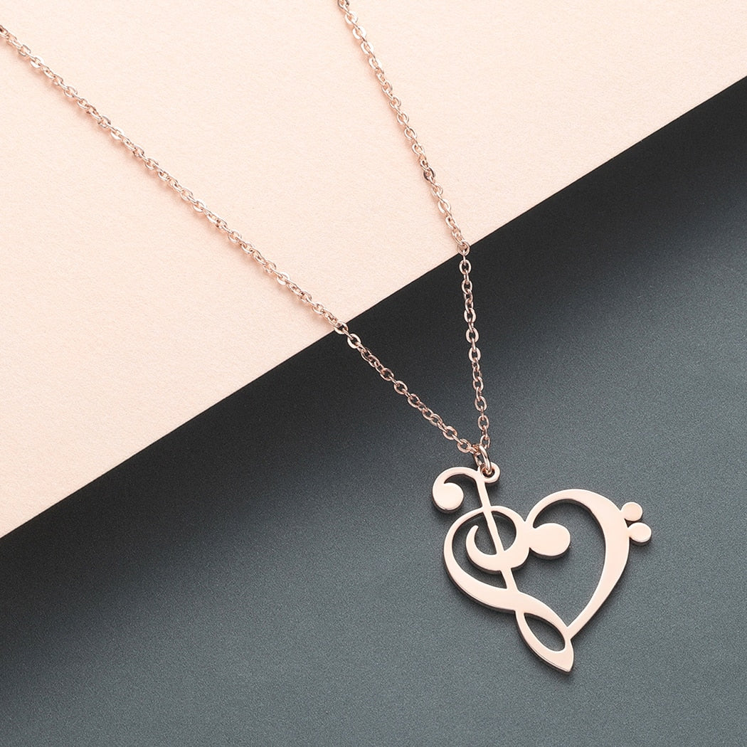 Treble Heart Necklace