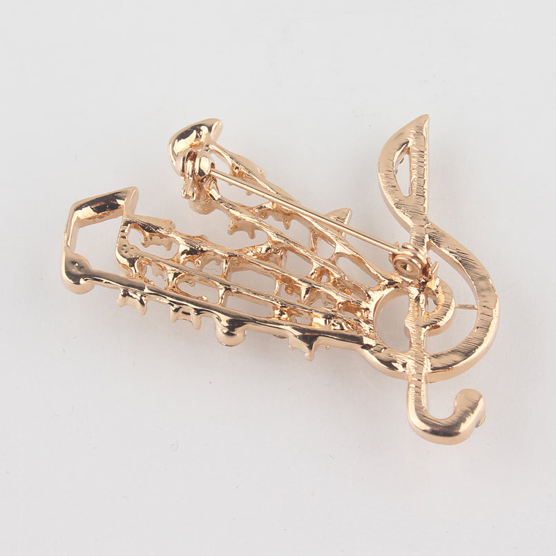 Free - Crystal Music Notes Brooch