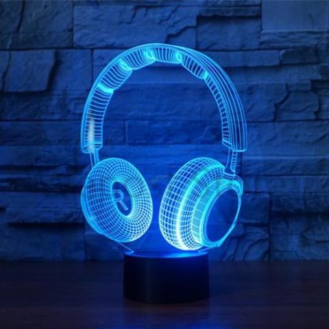 LED Headset Music Table Lamp
