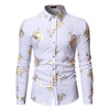 Golden Rose Print Floral Men's Shirt