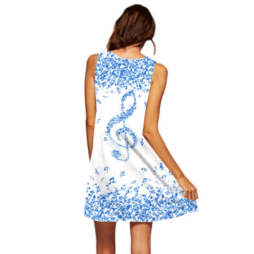 Music Note Sleeveless Dress