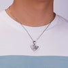 Couple Heart Musical Note Necklace