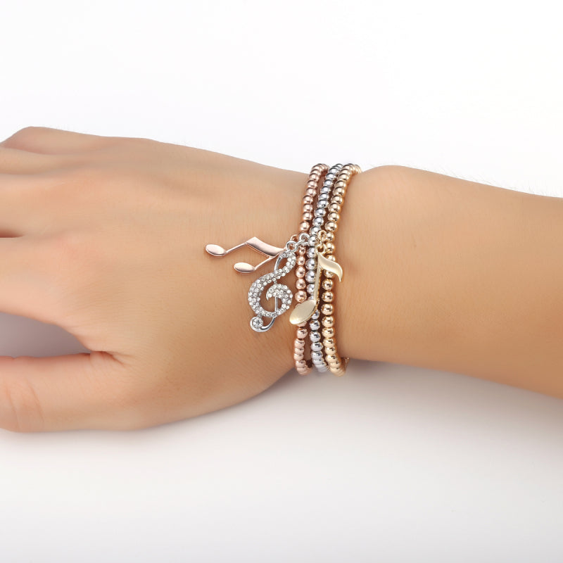 Musical Note Elastic Rope Bracelet