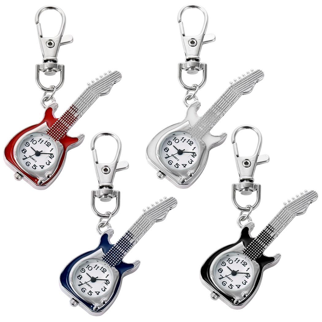 Guitar Pocket Watch Key Chain