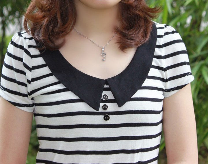 Treble Clef Long Necklace