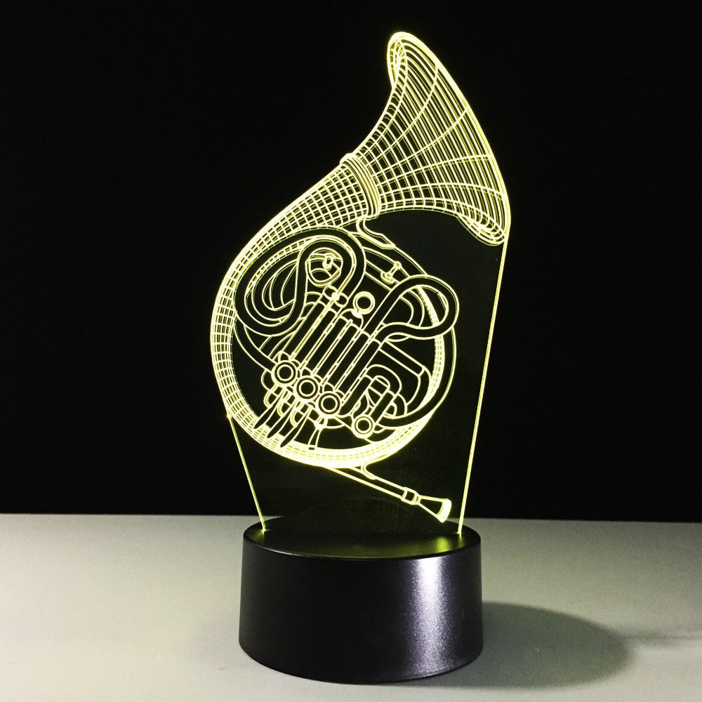 French Horn LED Lamp