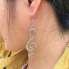 Silver Music Notes Earrings