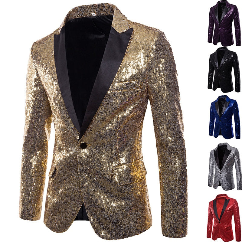 Shiny Sequin Blazer