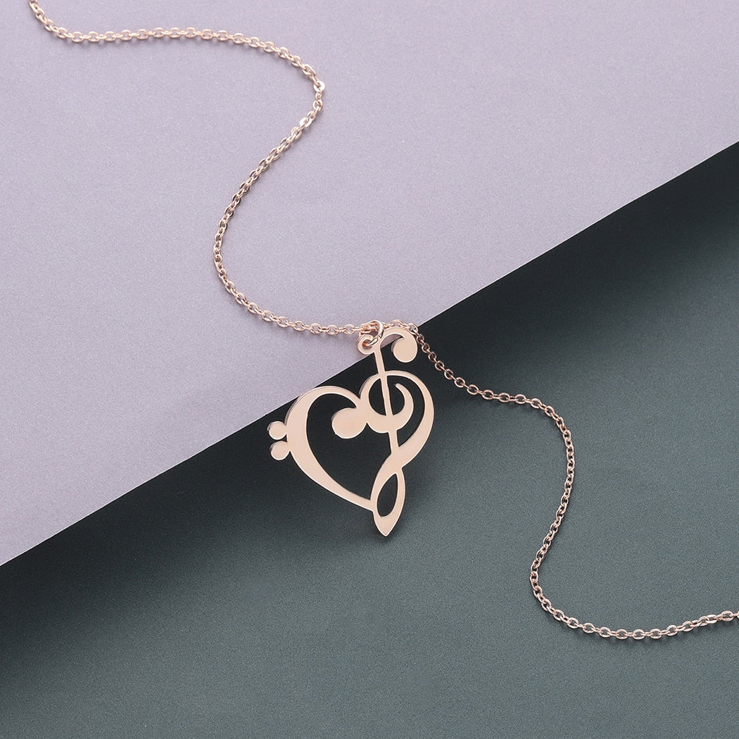 Treble Heart Necklace