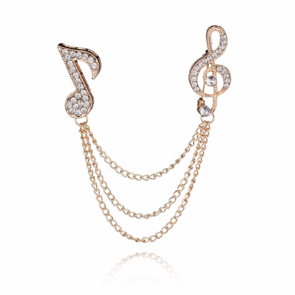 Crystal Music Note Pin Brooch - Artistic Pod Review
