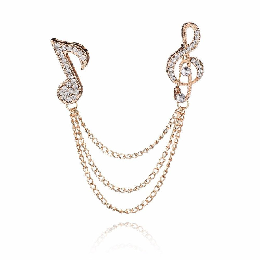Crystal Music Note Pin Brooch - Artistic Pod Review