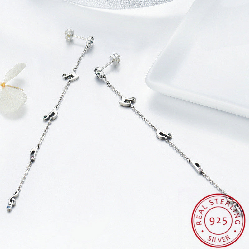 Musical Note Long Drop Earrings