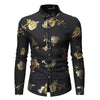 Golden Rose Print Floral Men's Shirt